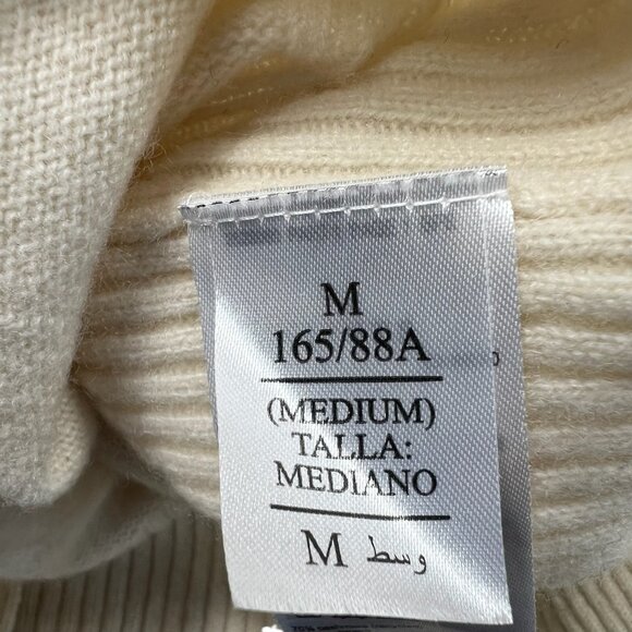 Allsaints Gala Roll Neck Sweater Cashmere Wool Blend Turtleneck Cream Size Mediu - Picture 8 of 11